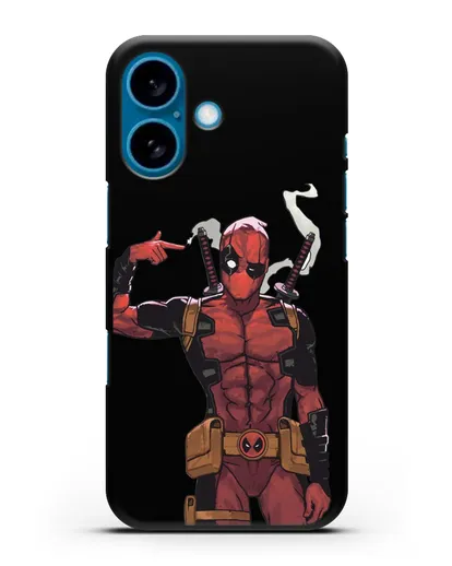 Чехол Дедпул (DeadPool) стреляет силиконовый для iPhone 16