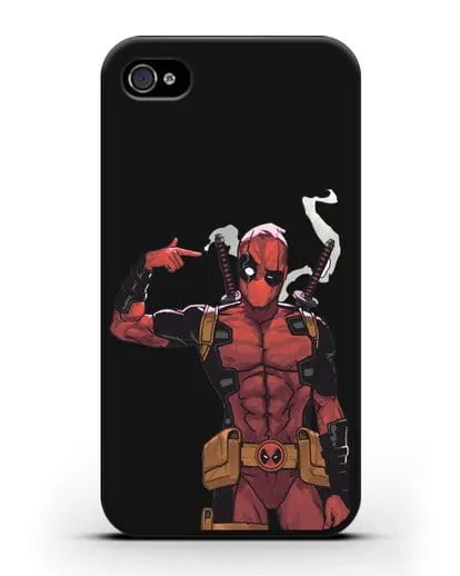 Чехол Дедпул (DeadPool) стреляет силиконовый для iPhone 4/4s