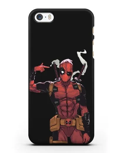 Чехол Дедпул (DeadPool) стреляет силиконовый для iPhone 5/5s/SE