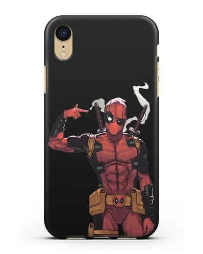 Чехол Дедпул (DeadPool) стреляет силиконовый для iPhone XR