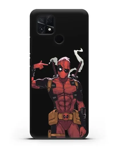 Чехол Дедпул (DeadPool) стреляет силиконовый для Xiaomi Poco C40