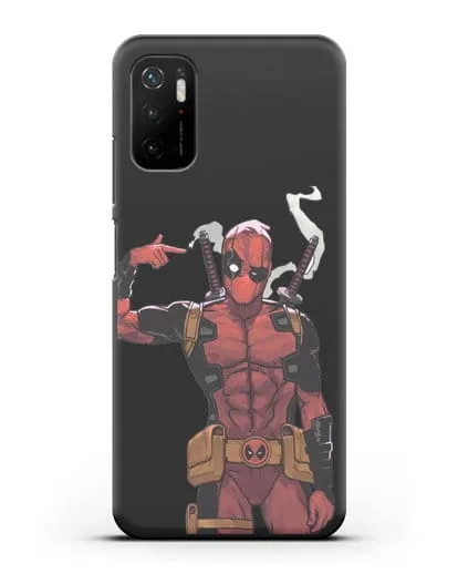 Чехол Дедпул (DeadPool) стреляет силиконовый для Xiaomi Poco M3 Pro