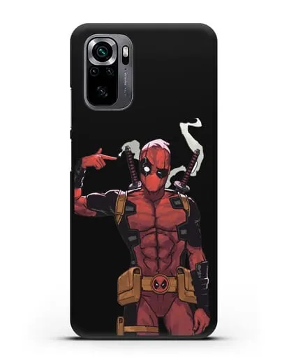 Чехол Дедпул (DeadPool) стреляет силиконовый для Xiaomi Poco M5s