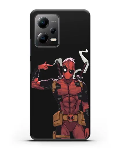Чехол Дедпул (DeadPool) стреляет силиконовый для Xiaomi Poco X5