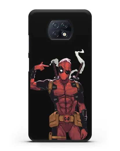 Чехол Дедпул (DeadPool) стреляет силиконовый для Xiaomi Redmi Note 9T
