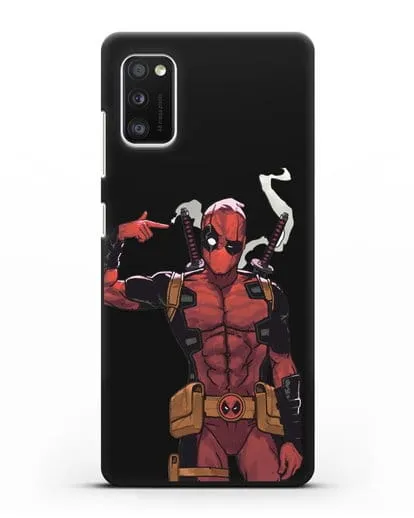 Чехол Дедпул (DeadPool) стреляет силиконовый для Samsung Galaxy A41 [SM-A415F]