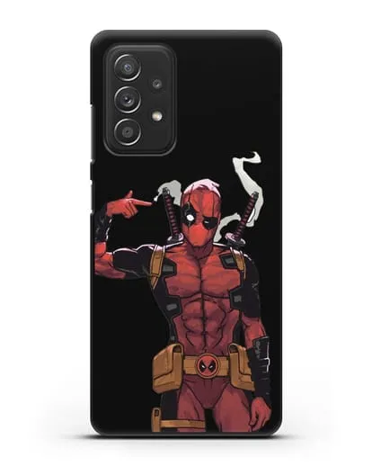 Чехол Дедпул (DeadPool) стреляет силиконовый для Samsung Galaxy A53