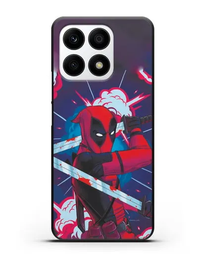 Чехол Дедпул (DeadPool) с катанами силиконовый для Honor X8a