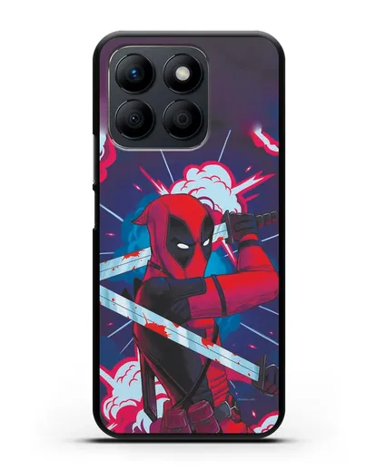 Чехол Дедпул (DeadPool) с катанами силиконовый для Honor X8b