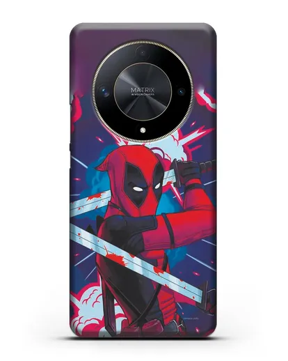 Чехол Дедпул (DeadPool) с катанами силиконовый для Honor X9b
