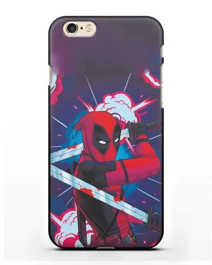 Чехол Дедпул (DeadPool) с катанами силиконовый для iPhone 6