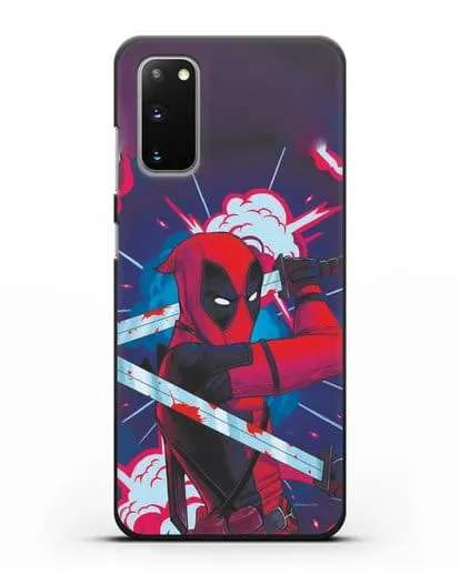 Чехол Дедпул (DeadPool) с катанами силиконовый для Samsung Galaxy S20 [SM-G980F]