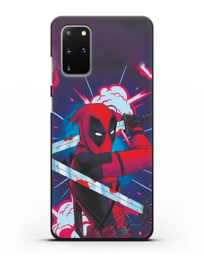 Чехол Дедпул (DeadPool) с катанами силиконовый для Samsung Galaxy S20 Plus [SM-G985F]