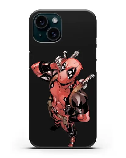 Чехол с изображением Дедпул (DeadPool) силиконовый для iPhone 15