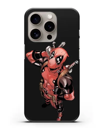 Чехол с изображением Дедпул (DeadPool) силиконовый для iPhone 15 Pro
