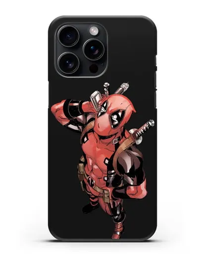 Чехол с изображением Дедпул (DeadPool) силиконовый для iPhone 15 Pro Max