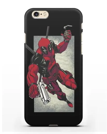 Чехол Дедпул (DeadPool) с пистолетом и гранатой силиконовый для iPhone 6