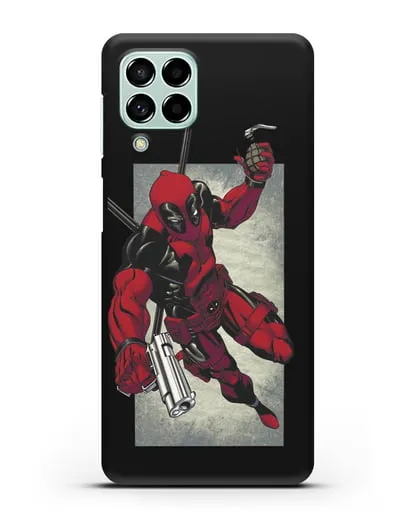 Чехол Дедпул (DeadPool) с пистолетом и гранатой силиконовый для Samsung Galaxy M53 [SM-M536]