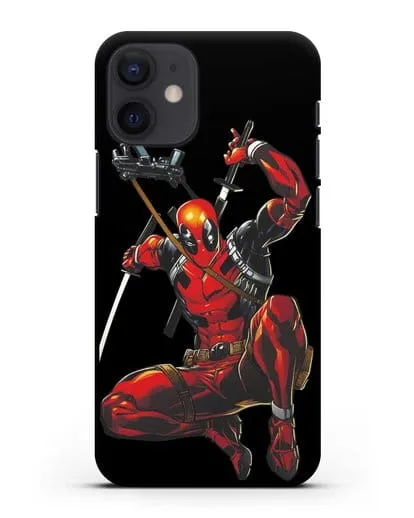 Чехол Дедпул (DeadPool) в атаке силиконовый для iPhone 12 mini