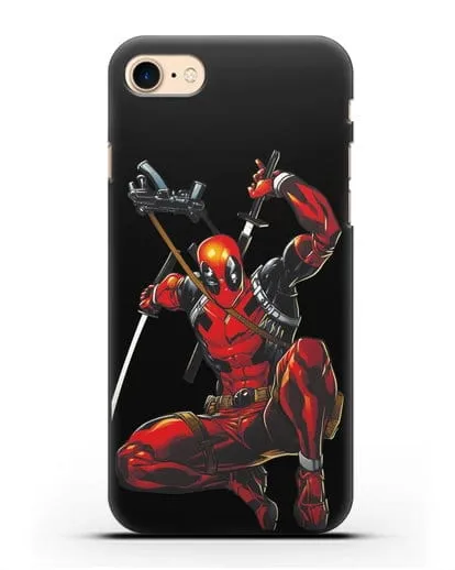 Чехол Дедпул (DeadPool) в атаке силиконовый для iPhone 7