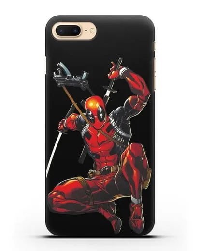 Чехол Дедпул (DeadPool) в атаке силиконовый для iPhone 7 Plus