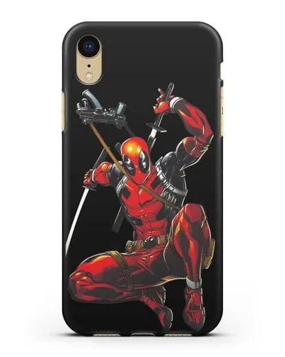 Чехол Дедпул (DeadPool) в атаке силиконовый для iPhone XR