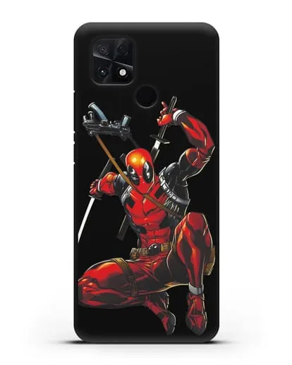 Чехол Дедпул (DeadPool) в атаке силиконовый для Xiaomi Poco C40