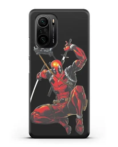 Чехол Дедпул (DeadPool) в атаке силиконовый для Xiaomi Poco F3 Pro