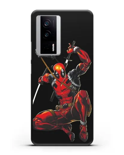 Чехол Дедпул (DeadPool) в атаке силиконовый для Xiaomi Poco F5 Pro