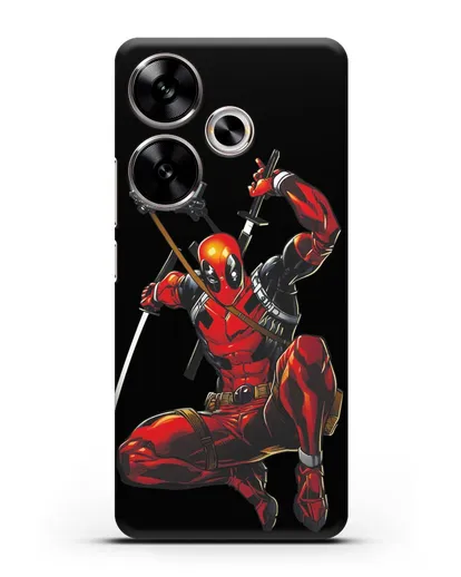 Чехол Дедпул (DeadPool) в атаке силиконовый для Xiaomi Poco F6