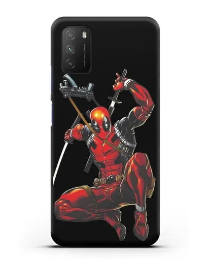 Чехол Дедпул (DeadPool) в атаке силиконовый для Xiaomi Poco M3