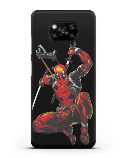 Чехол Дедпул (DeadPool) в атаке силиконовый для Xiaomi Poco X3 Pro