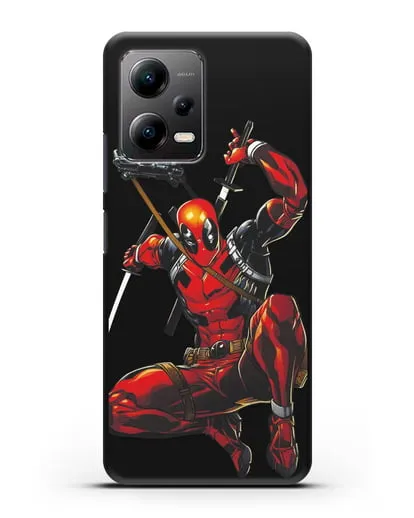Чехол Дедпул (DeadPool) в атаке силиконовый для Xiaomi Poco X5