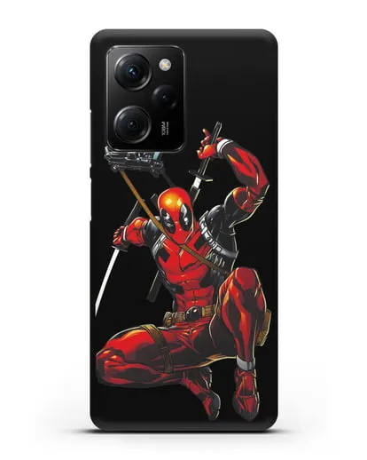 Чехол Дедпул (DeadPool) в атаке силиконовый для Xiaomi Poco X5 Pro