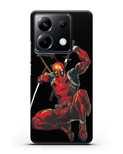 Чехол Дедпул (DeadPool) в атаке силиконовый для Xiaomi Poco X6