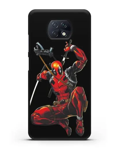 Чехол Дедпул (DeadPool) в атаке силиконовый для Xiaomi Redmi Note 9T