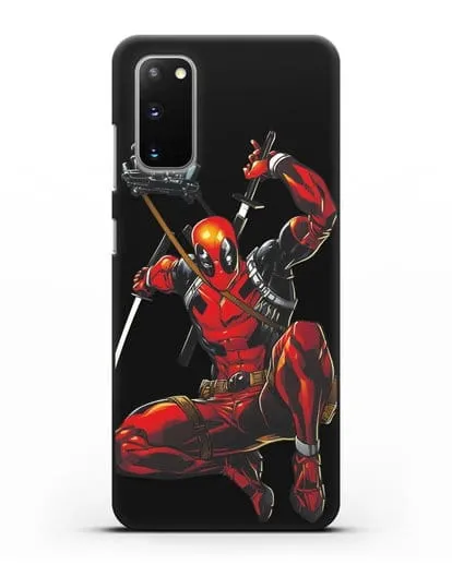 Чехол Дедпул (DeadPool) в атаке силиконовый для Samsung Galaxy S20 [SM-G980F]