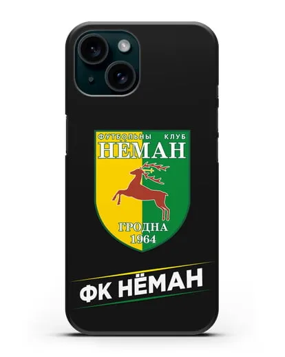 Чехол с эмблемой ФК Неман Гродно силиконовый для iPhone 15