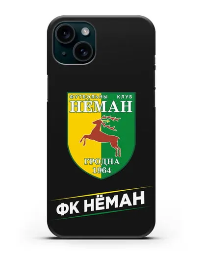 Чехол с эмблемой ФК Неман Гродно силиконовый для iPhone 15 Plus