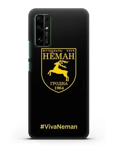 Чехол с логотипом ФК Неман Гродно и надписью #VivaNeman силиконовый для Honor 30