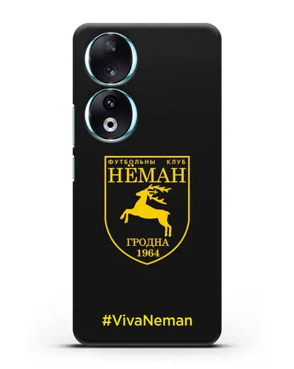 Чехол с логотипом ФК Неман Гродно и надписью #VivaNeman силиконовый для Honor 90