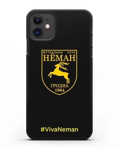 Чехол с логотипом ФК Неман Гродно и надписью #VivaNeman силиконовый для iPhone 11