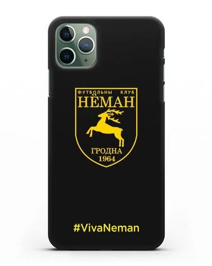 Чехол с логотипом ФК Неман Гродно и надписью #VivaNeman силиконовый для iPhone 11 Pro Max