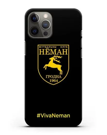 Чехол с логотипом ФК Неман Гродно и надписью #VivaNeman силиконовый для iPhone 12 Pro Max