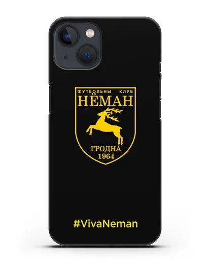 Чехол с логотипом ФК Неман Гродно и надписью #VivaNeman силиконовый для iPhone 13 Mini