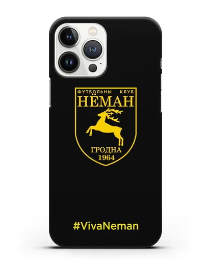 Чехол с логотипом ФК Неман Гродно и надписью #VivaNeman силиконовый для iPhone 13 Pro Max