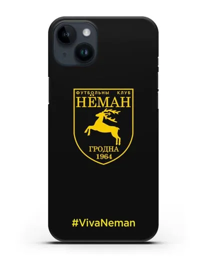 Чехол с логотипом ФК Неман Гродно и надписью #VivaNeman силиконовый для iPhone 14 Plus