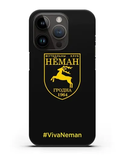 Чехол с логотипом ФК Неман Гродно и надписью #VivaNeman силиконовый для iPhone 14 Pro