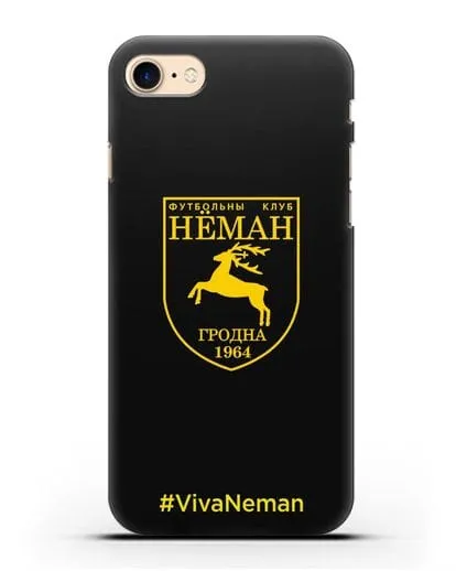 Чехол с логотипом ФК Неман Гродно и надписью #VivaNeman силиконовый для iPhone 7