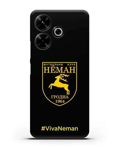 Чехол с логотипом ФК Неман Гродно и надписью #VivaNeman силиконовый для Xiaomi Poco M6
